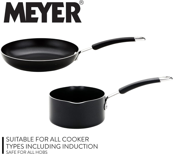 Meyer Topfset Induktion mit Stieltöpfen, Milchtopf und Bratpfanne 24cm - Kochtopf Set mit Antihaftbe