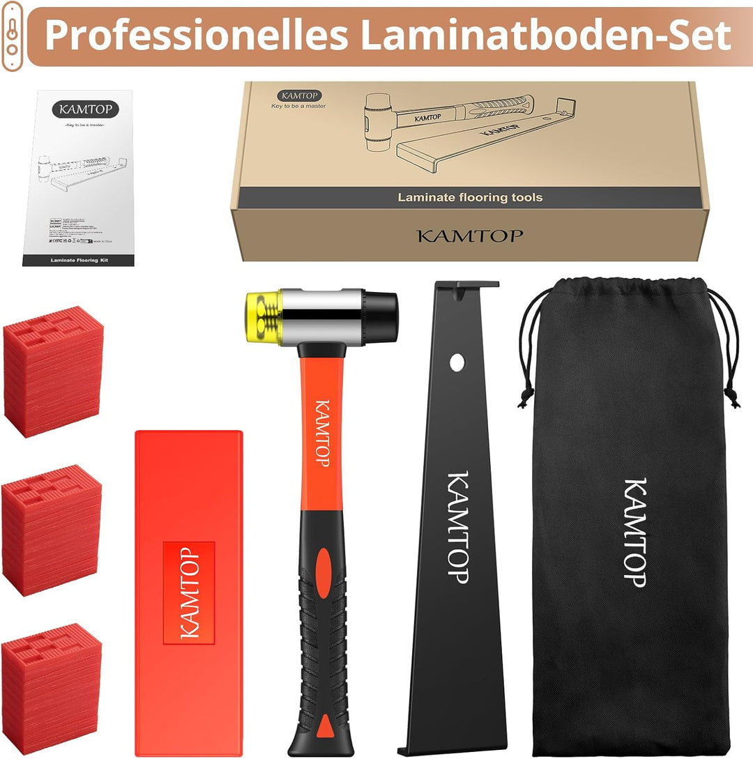 Kamtop 63 tlg.Verlegeset Parkett Nivelliersystem Laminat Parkett Holzfussboden Installations Set Lam