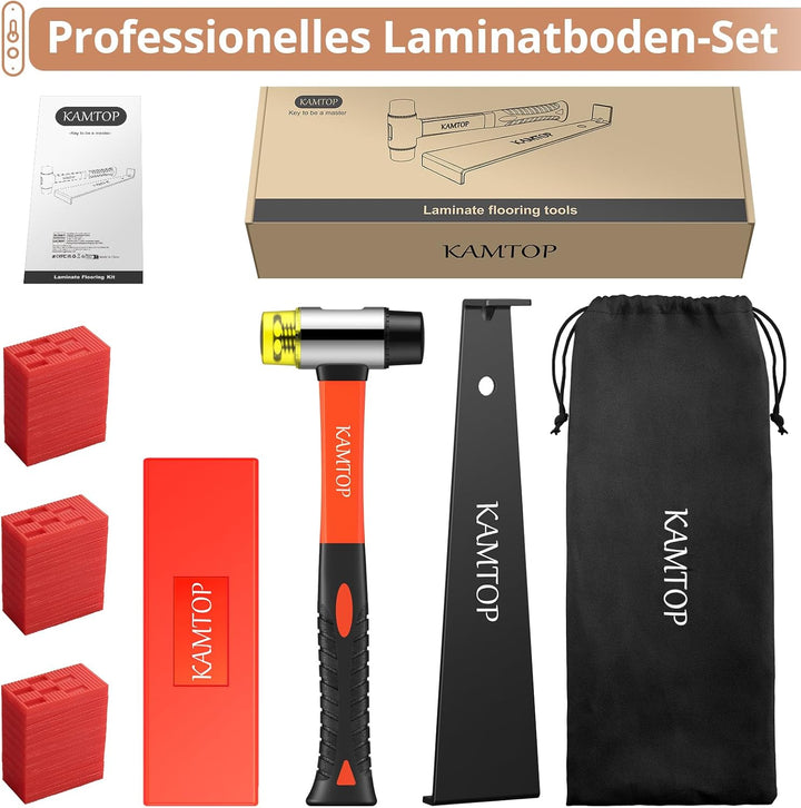 Kamtop 63 tlg.Verlegeset Parkett Nivelliersystem Laminat Parkett Holzfussboden Installations Set Lam