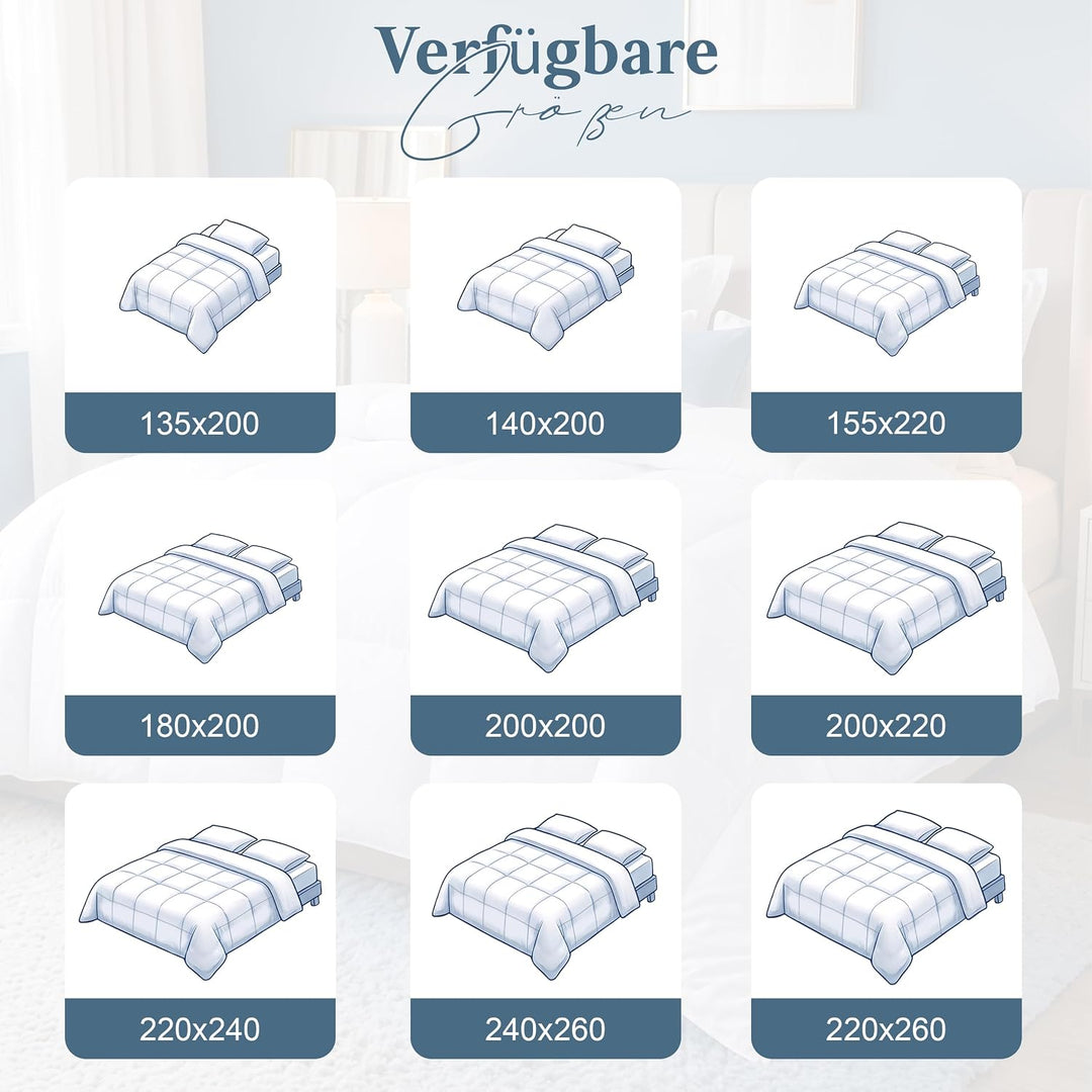 Utopia Bedding Bettdecke 240 x 260 cm, leichte Bettdecke mit Polyesterfüllung für 4 Jahreszeiten, Mi