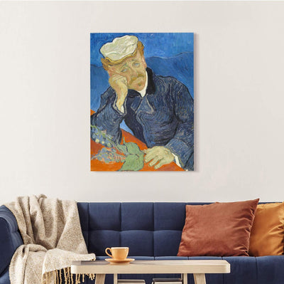 PICANOVA – Vincent Van Gogh Portrait of Dr. Gachet 60x80 cm – Bild auf Leinwand – Leinwandbild – Pre