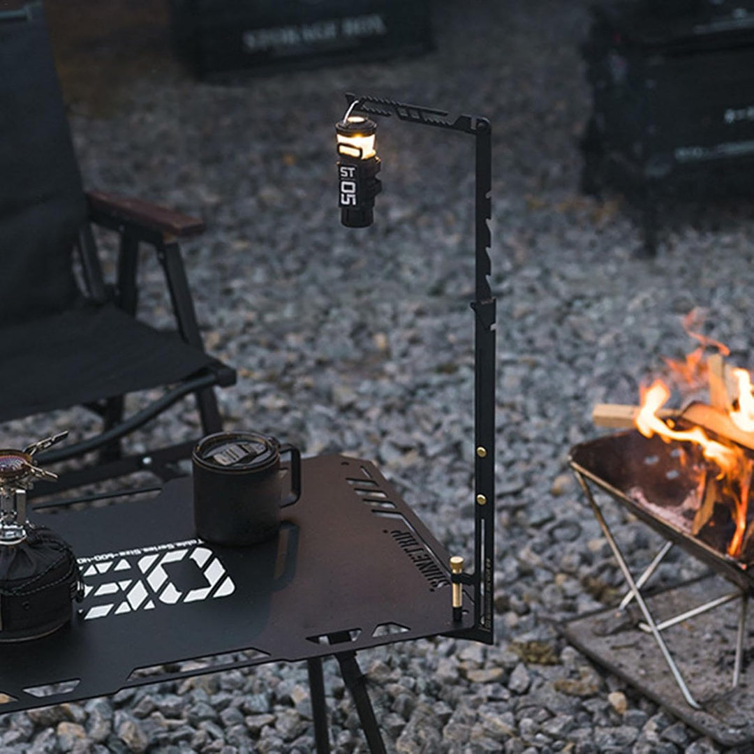 Camping-Lichtmast, Teleskop-Lampenständer | Leichter Laternenmast für den Aussenbereich mit Tischkle