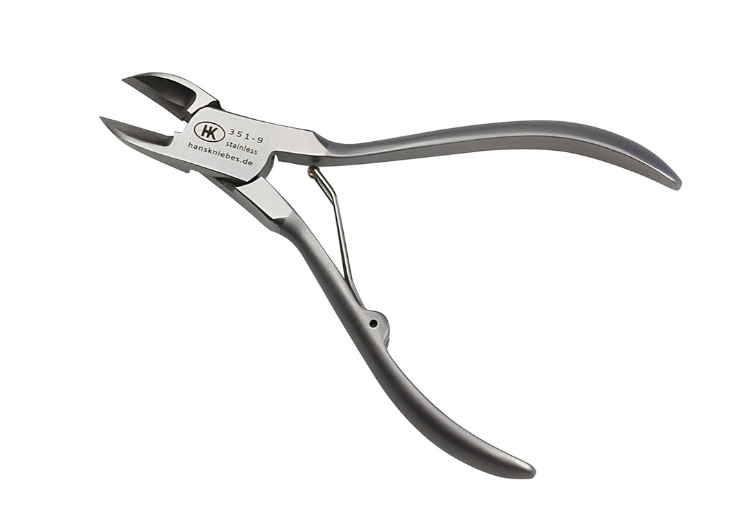 by Hans Kniebes - 11 cm Nagelzange mit Umlegfeder - Präzises Schneiden dicker Nägel - rostfreier Ede