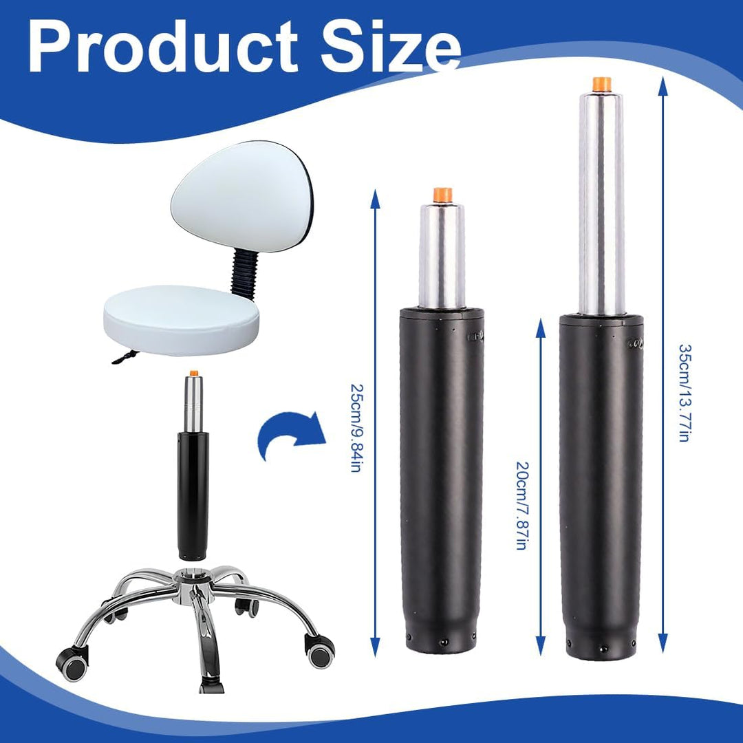 Gasdruckfeder Bürostuhl 250-350 mm, verstellbarer Gaszylinder Stuhl, Ersatz-Gasfeder, 100 mm Hub, 18