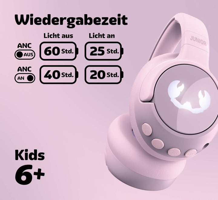 Fresh 'n Rebel Clam Junior, Bluetooth-Kopfhörer für Kinder mit aktiver Geräuschunterdrückung, sicher