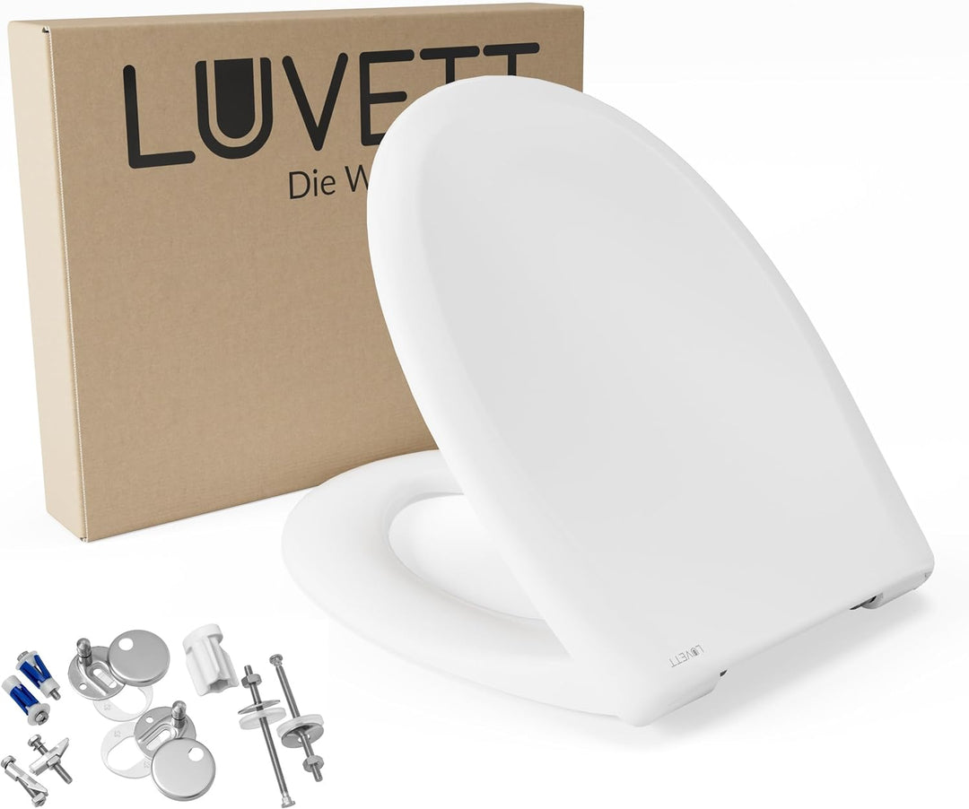 LUVETT® Toilettendeckel mit Absenkautomatik C770 oval, WC-Sitz mit 3 Befestigungsvarianten zur Wahl,