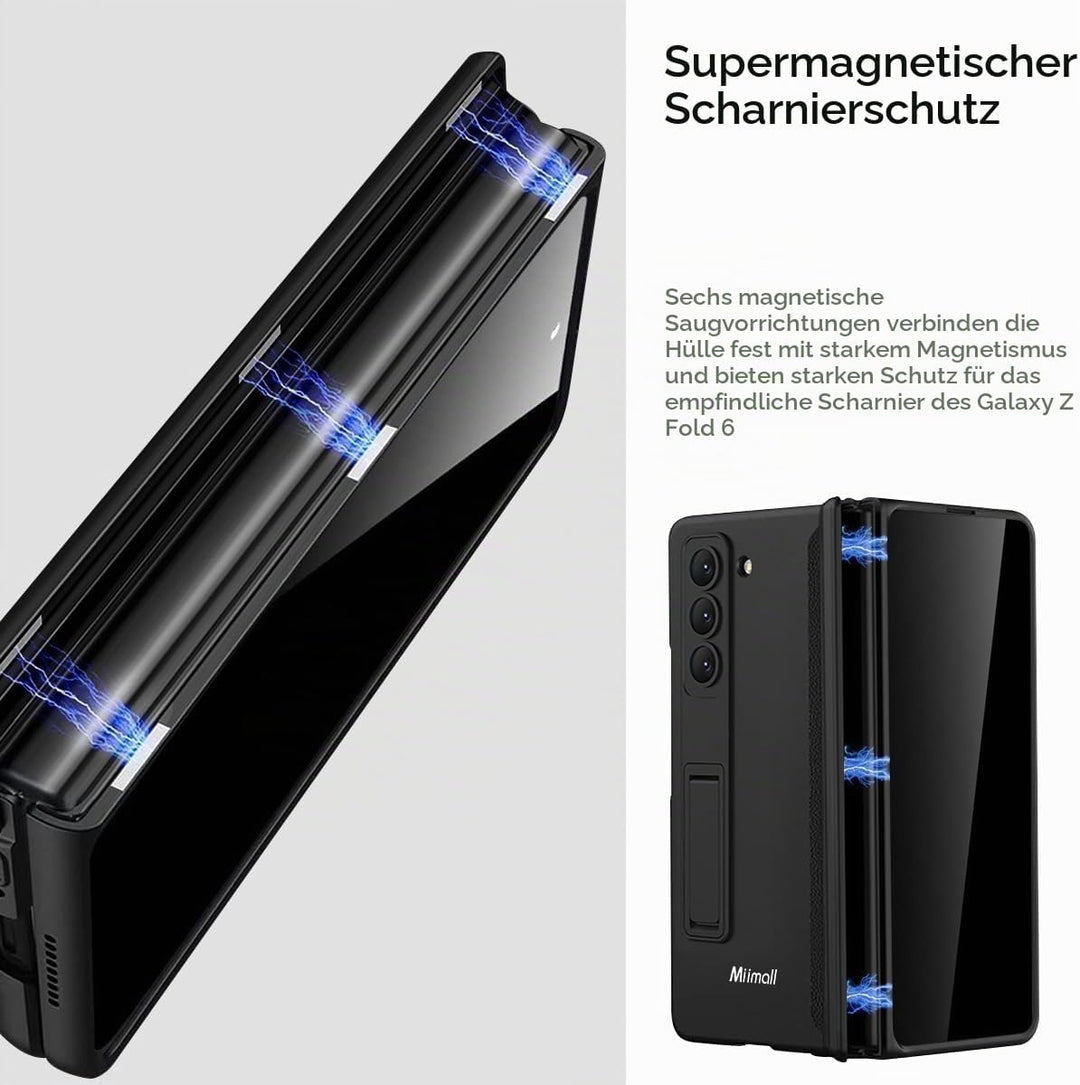 Miimall Kompatibel mit Samsung Galaxy Z Fold 6 Hülle mit Displayschutz Anti-Peeping+Magnetischer Sch