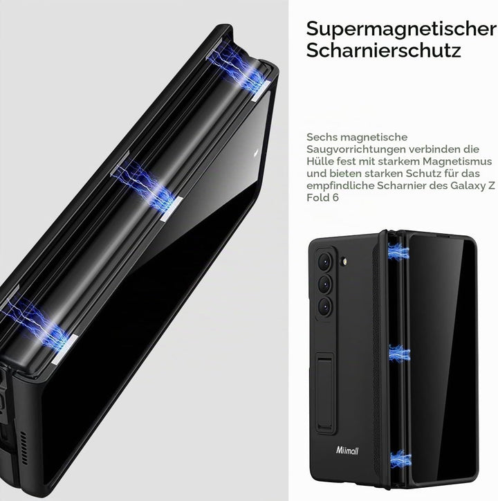 Miimall Kompatibel mit Samsung Galaxy Z Fold 6 Hülle mit Displayschutz Anti-Peeping+Magnetischer Sch