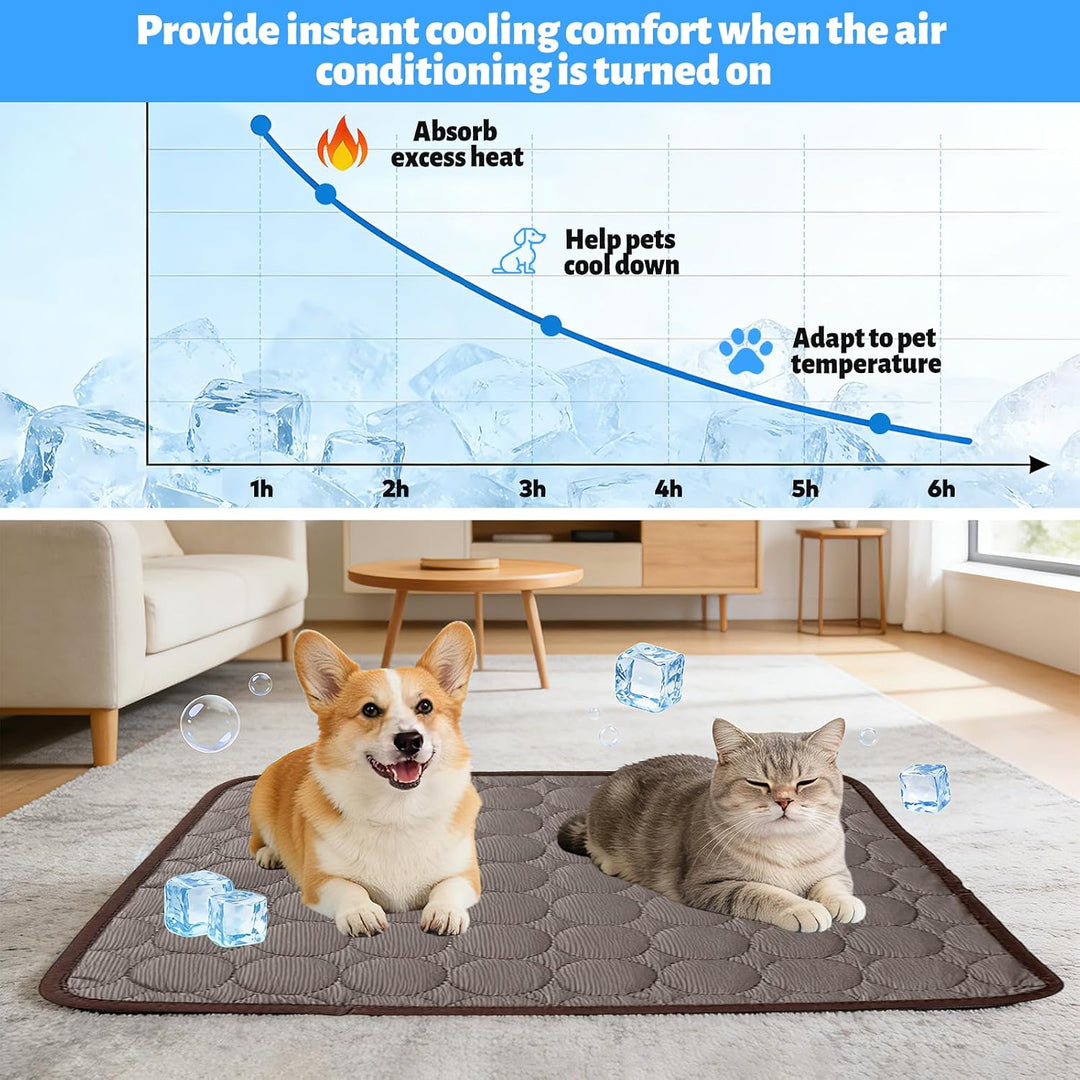Kühlmatte für Hunde Gross, Selbstkühlend Hundematte 100 * 70cm Kühldecke für Hunde, Sommer Kühlkisse