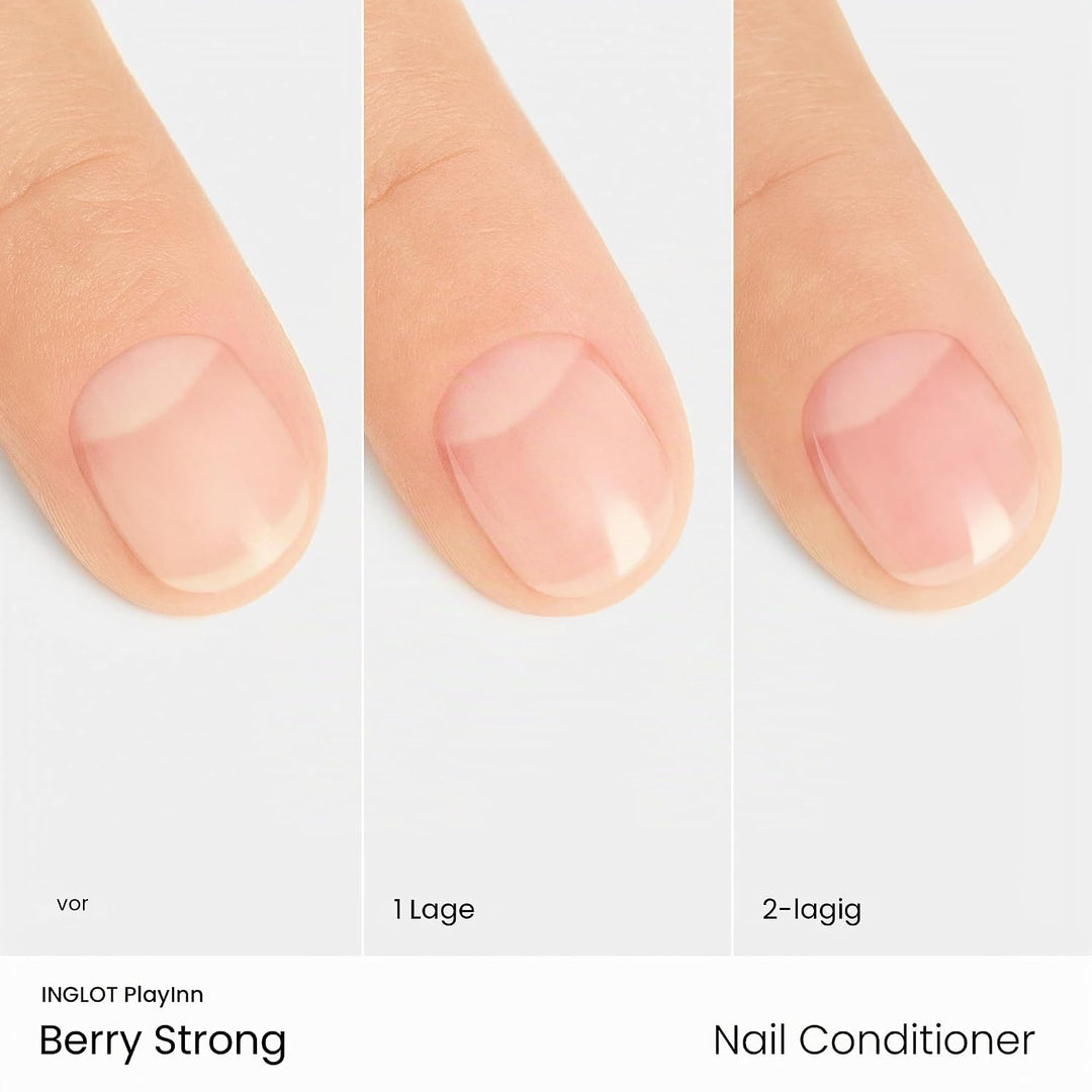 INGLOT PLAYINN Berry Strong Nail Conditioner - Nagelpflege | Stärkt, spendet Feuchtigkeit und regene