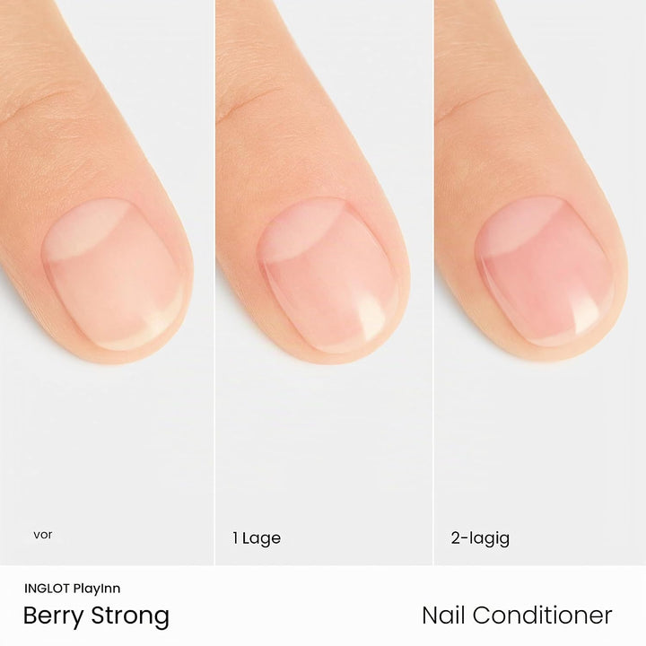 INGLOT PLAYINN Berry Strong Nail Conditioner - Nagelpflege | Stärkt, spendet Feuchtigkeit und regene
