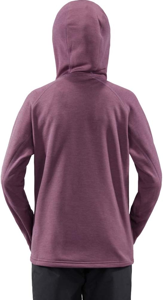 Haglöfs Fleecejacke Kinder Heron Hood wärmend, atmungsaktiv, Stretch beweglich 128 Violett (Purple M
