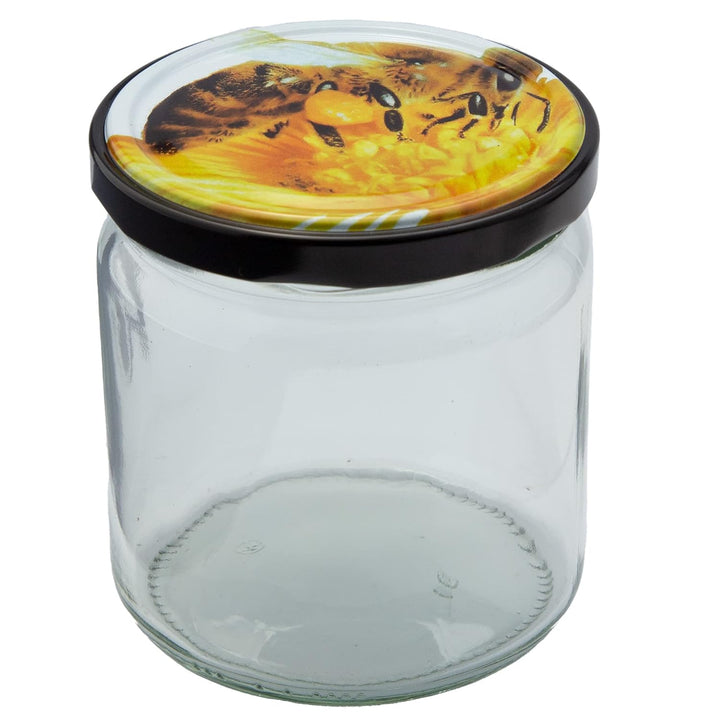 Twist-Off-Honiggläser (36 Stk) mit Metalldeckel (500g) (Deckel: Biene) 500g Deckel: Biene 36, 500g D
