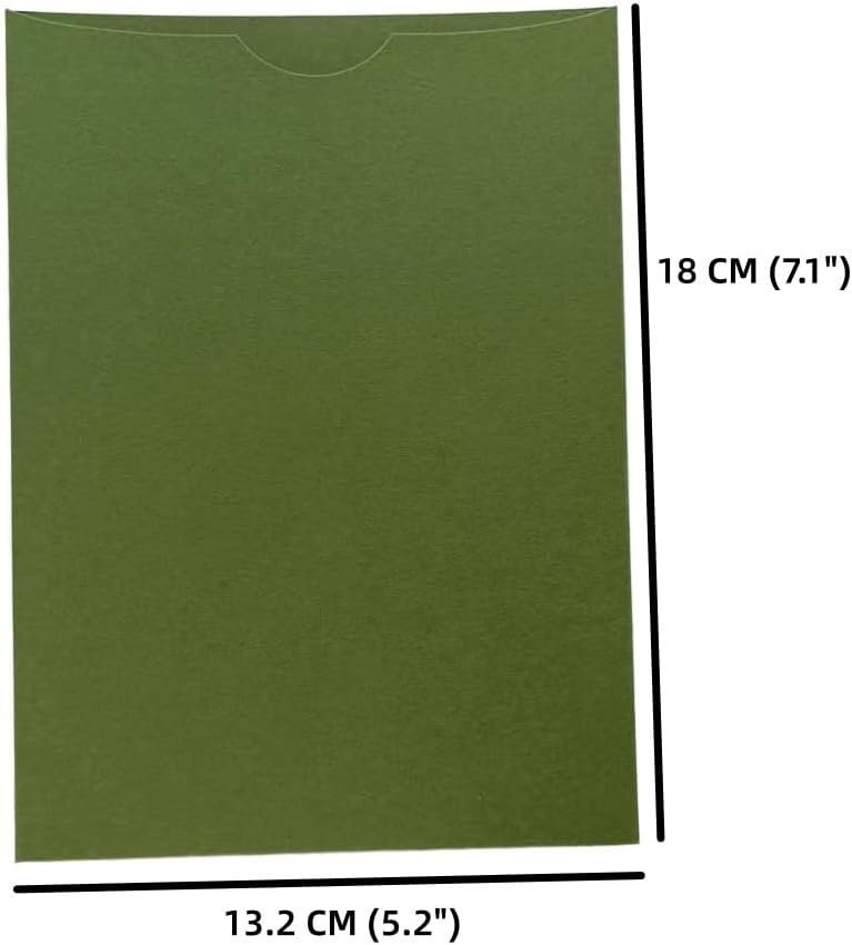 Celemony-Einladungshalter, A7-Einladungsumschläge in Grün, 5x7-Umschläge für Hochzeiten, Geburtstage