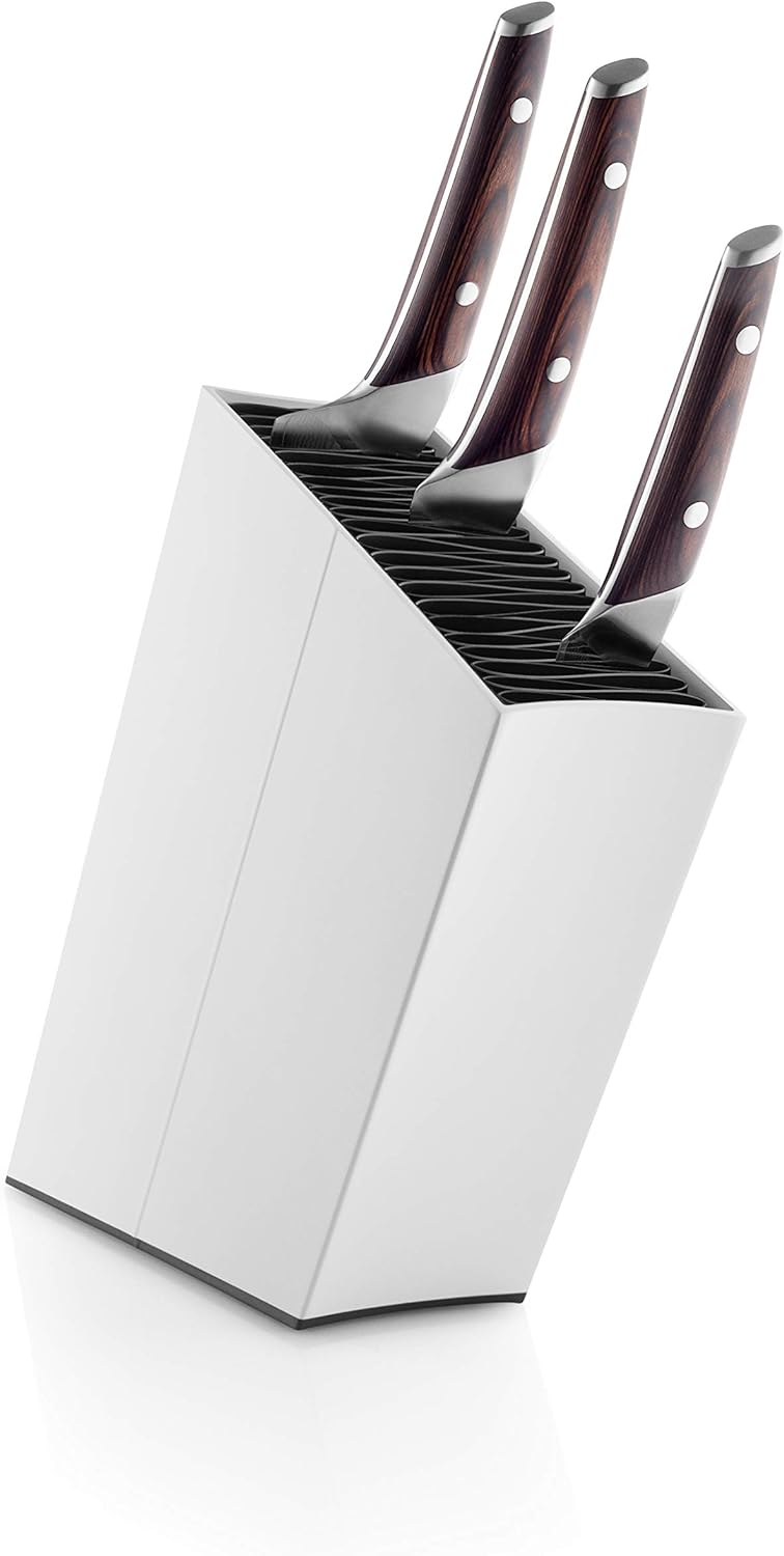 EVA SOLO | Messerblock Schräg white | Lamellen lassen sich reinigen | White | Weiss, Weiss