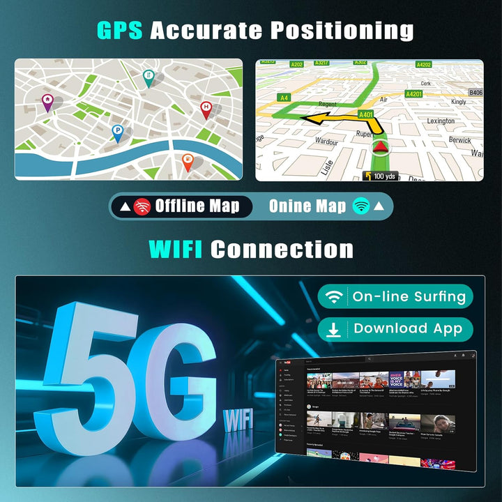 2+64GB Android Autoradio für Toyota Rush Daihatsu Terios 2006-2016 Wireless Carplay Android Auto, 9"