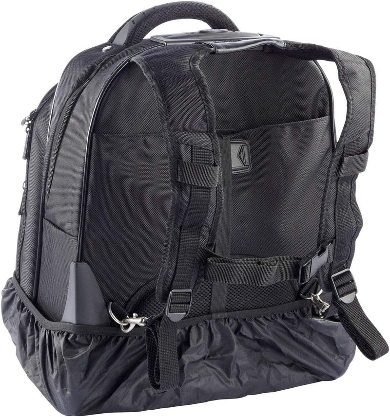 Rucksack Trolley Laptop Rollen Schulrucksack 47 cm Schwarz Dermata