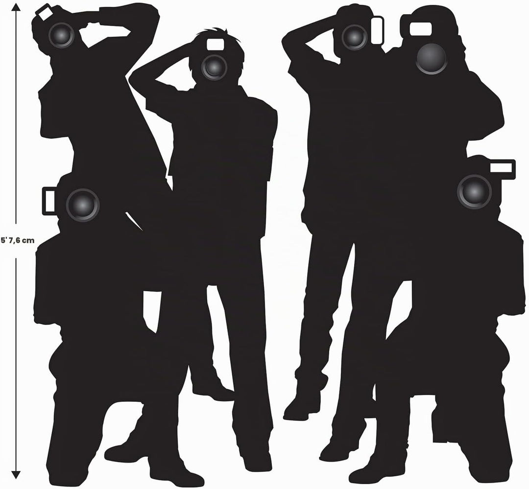 Beistle S52088AZ2 Paparazzi Requisiten aus Kunststoff, Schwarz/Weiss, 4 Stück