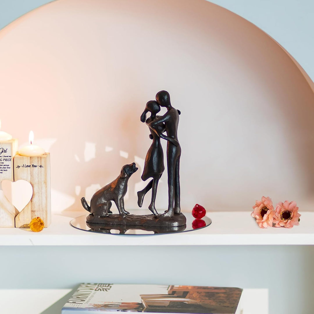 Sziqiqi Eisen Jahrestag Geschenke für Sie - Paar Liebe Skulptur Eisen Jahrestag Geschenk für Paar Fr