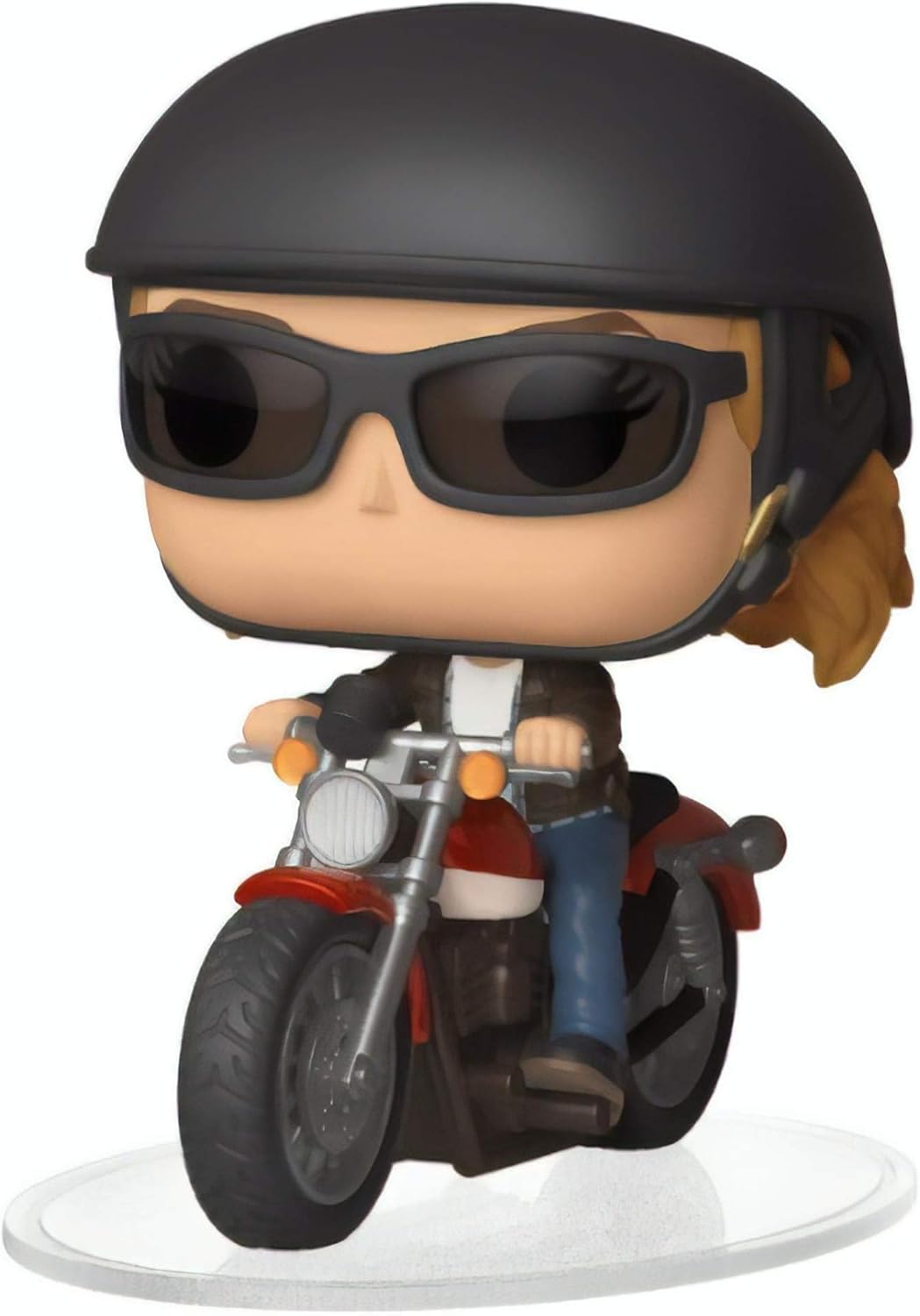 Funko FK36418 Rides Captain Marvel: POP 8 Zubehör, Multi, One-Size Carol Danvers auf Motorrad, Carol