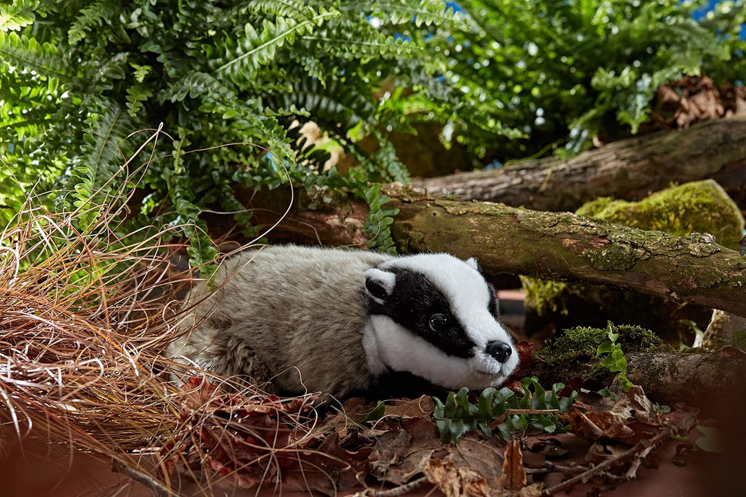 Living Nature Badger Plüschtier aus Dachs. 27 cm. Large (27cm), Large (27cm)
