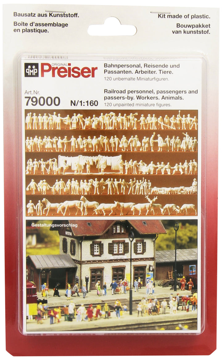 Preiser 1/160 TH – pr79000 – Modelleisenbahnen – Personal von Bahnhof zum überstreichen