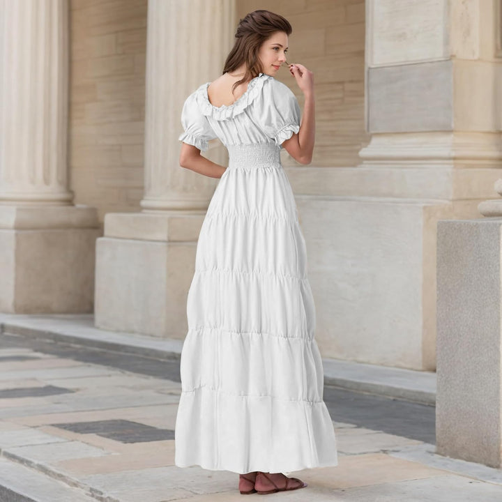 GOLDSTITCH Renaissance-Kleid für Damen, Pirat XXL Weiss/Opulenter Garten, XXL Weiss/Opulenter Garten