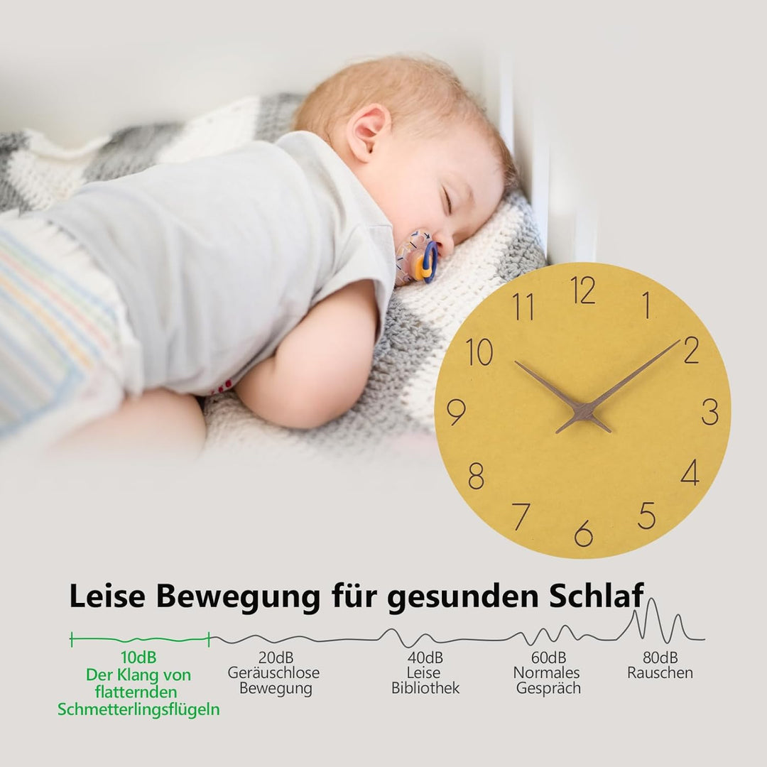 MDF Holz Wanduhr Ohne TickgeräUsche Lautlos Modern Quarz Gross Batterie Betriebene Wanduhr Einfach z
