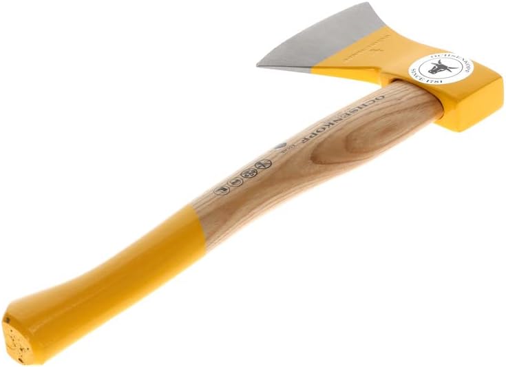Ochsenkopf Forstbeil, Polierte Schneide, Robustes Eschenholz, 36cm, 0,9 kg & Schleif- und Abziehstei