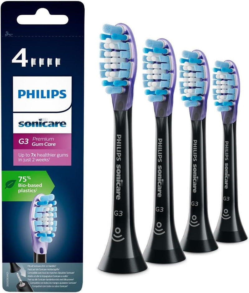 Philips Sonicare Original G3 Premium Gum Care Standard Schallzahnbürstenköpfe - 4er-Pack in Schwarz