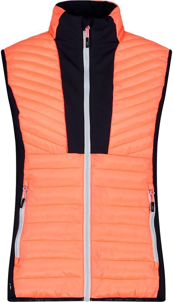 CMP Damen Hybrid Weste Steppweste 34 RED FLUO