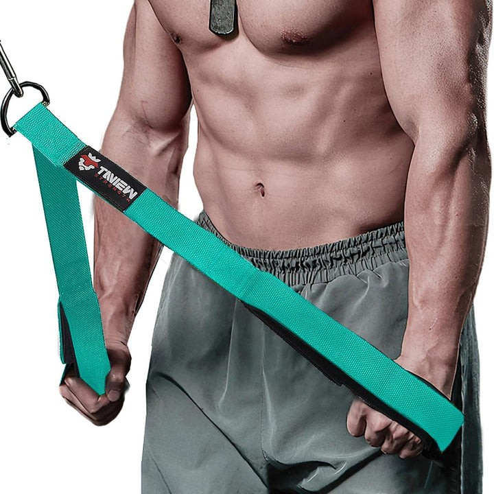 Tricep Rope Cable Attachment (Two Lengths Built in One) Greater Range of Motion,Tricep Pull Down Rop
