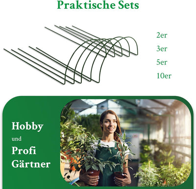 Novatool 2 Strauchstütze 100 cm hoch halbrund 40 cm grün Staudenhalter Blumenhalter Rankengewächs Pf