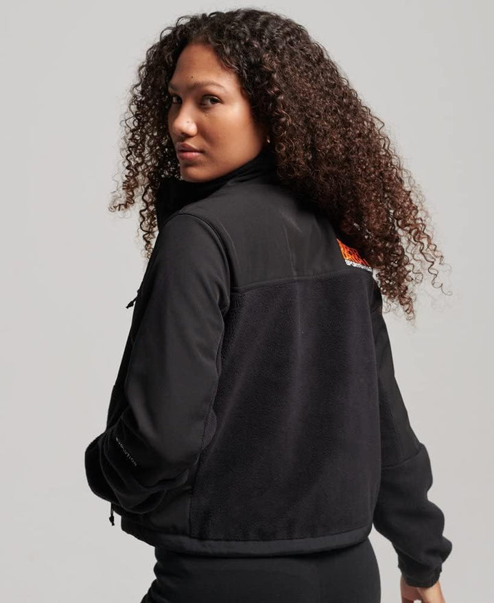 Superdry Damen Code Hybrid Trekker Jacket Baby Jacke, Schwarz