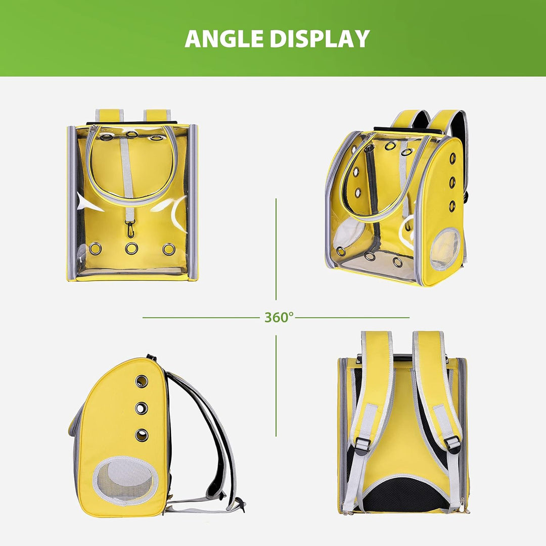 PETCUTE Hunderucksack,Atmungsaktive Transparente Katzenrucksack,Transporttasche Haustier Rucksack mi