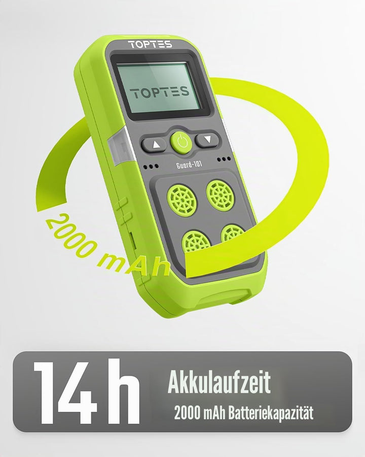 TopTes Guard-101 Gasmelder, 4 Gasmelder Für H2S, CO, LEL Und O2, Mit Vibration, Licht- Und Tonalarm,