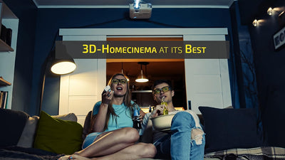 2X Hi-Shock Blue Heaven DLP-LINK 3D Brille für DLP 3D Beamer/Projektor - Kompatibel mit Optoma, LG,