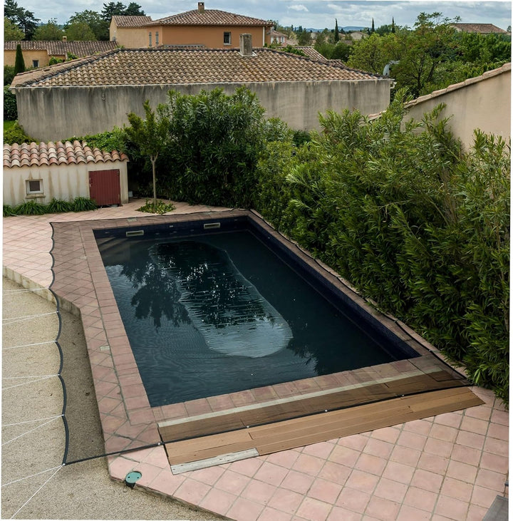 WERKA PRO - 10854 – Schutznetz für Pool – für rechteckige Pools – 8 x 14 m – Schwarz, 8 x 14 m
