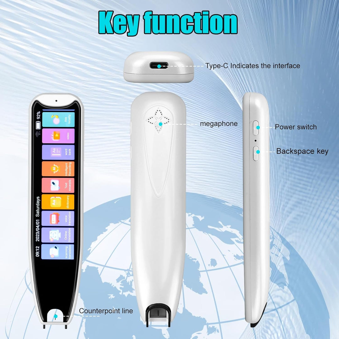Scan Übersetzer Stift, Online 142 Sprachen Scan Reader Pen Lesestift mit 3,7 Zoll Touchscreen, Echtz