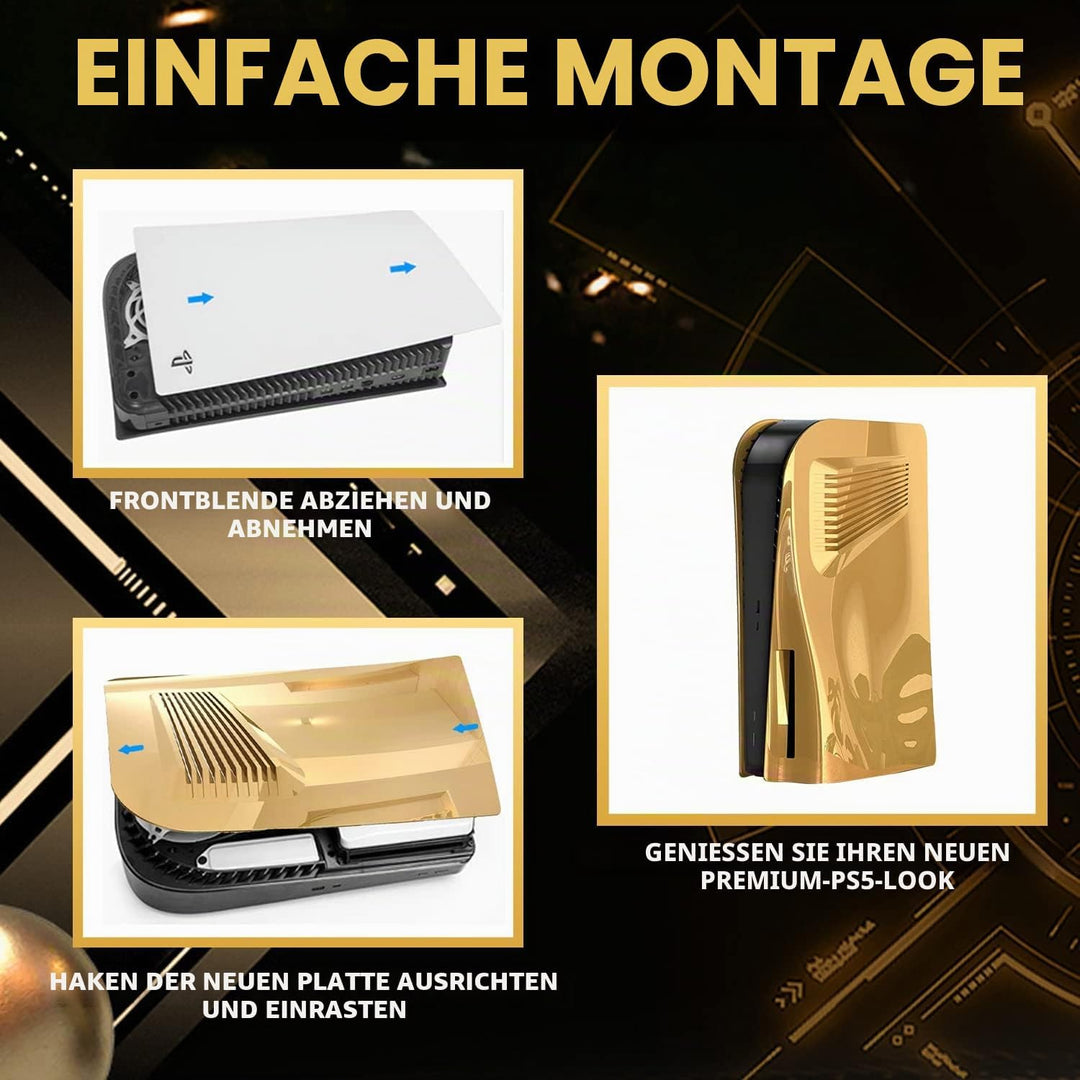 ElitePlay PS5-Frontplatte mit Kühlungsöffnungen, gebogen, Ersatzplatten, Zubehör für Playstation 5 D