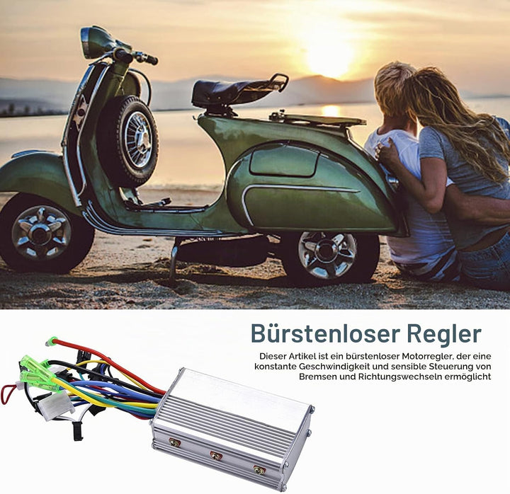 ASHATA Bürstenloser 24-V-250-W-Controller, 24-V-250-W-Motor-Controller für Elektroroller
