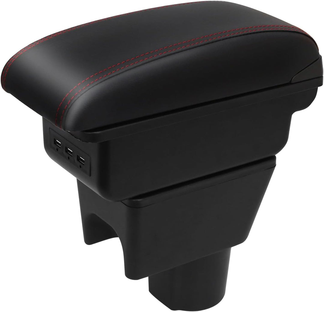 Auto Armlehnen für Duster I 2010-2015 Doppelschicht Mittelkonsole Grosse Aufbewahrungsbox mit 3 USB-