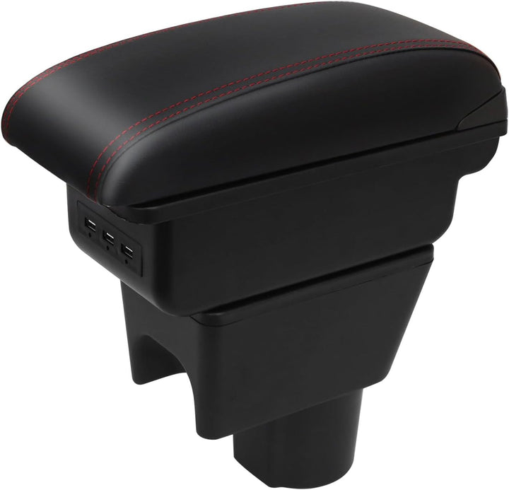 Auto Armlehnen für Duster I 2010-2015 Doppelschicht Mittelkonsole Grosse Aufbewahrungsbox mit 3 USB-