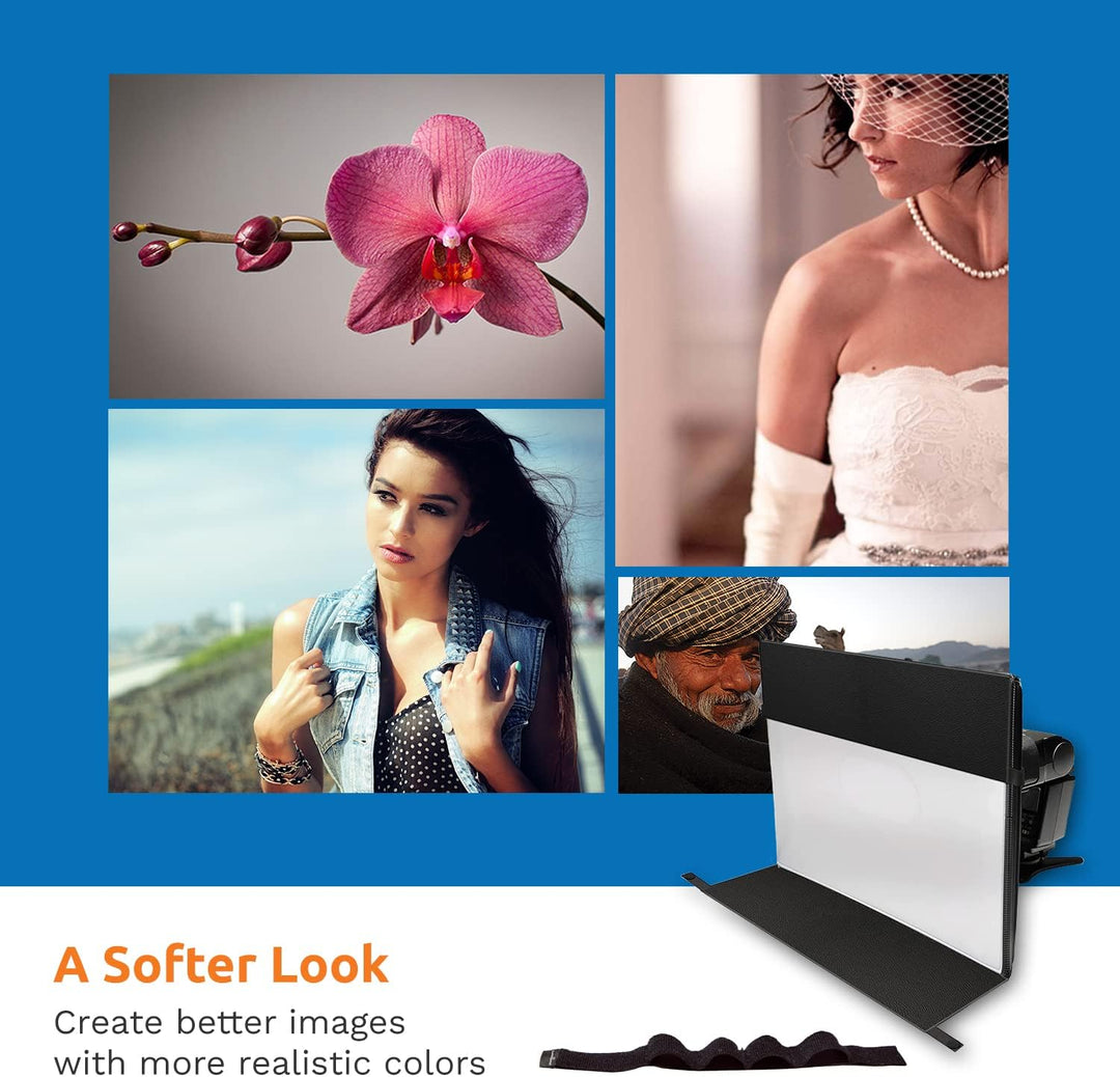 LumiQuest SoftBox & StripBox 2 in 1 Blitzdiffusor Universal Classic Design für Aus-Kamerablitze mit