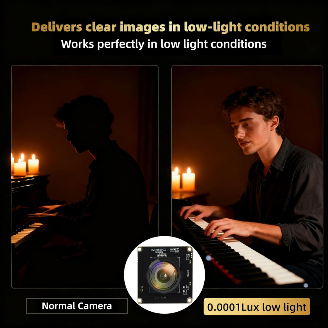 1080P Full HD USB Kameramodul mit 0,0001Lux Extrem-Schwachlicht,F1.0 Blende & 110° Weitwinkel,SC2210