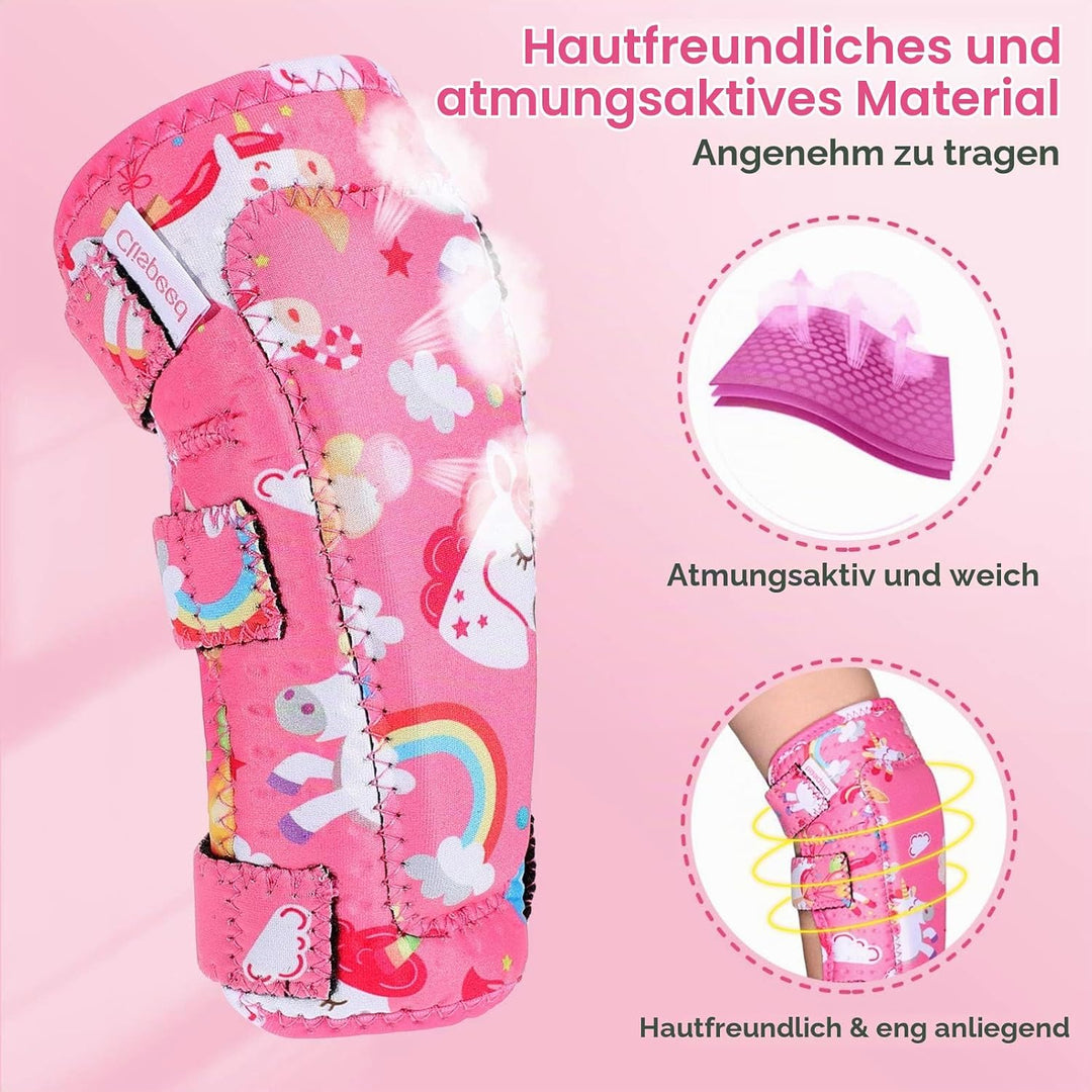 CLISPEED Kniesch¨¹tzer f¨¹r Kinder, Knie- und Ellbogensch¨¹tzer f¨¹r Kinder mit Fahrradhandschuhen f