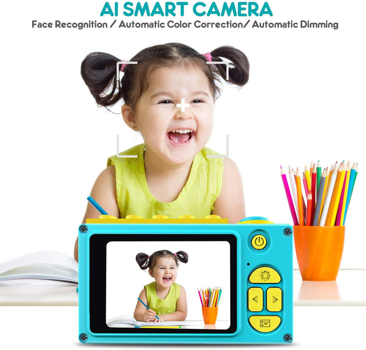 Kriogor Kinder Fotoapparat, Kids Camera Digitalkamera Videokamera mit 4X Digitaler Zoom/HD 1080/ 8 M