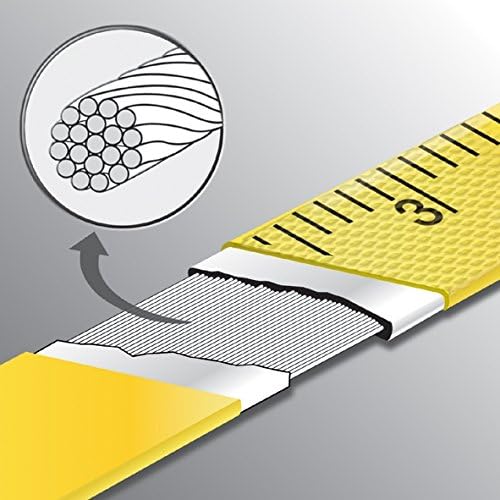 Komelon 66330IM Massband aus Fiberglas, hochsichtbar, gelb, 100 m metrisch 330ft - Inch Metric Fiber