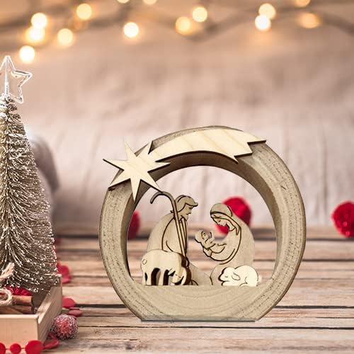 MaMeMi Mini-Krippe aus Holz: Must-Have für Weihnachten [ca 8 cm] TISCHKRIPPE aus Südtirol, echte Han