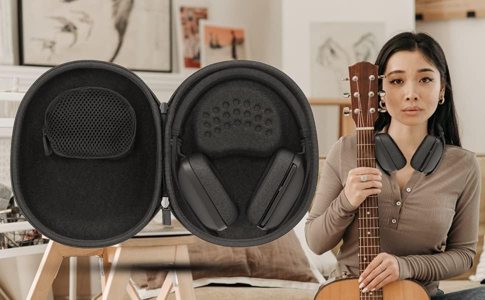 co2CREA Hart Reise Schutz Hülle Etui Tasche für Logitech Zone Vibe 125 /Vibe 100 kabellose Noise-Can